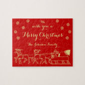 Personalisiertes Weihnachtsgeschenk Familienspiel  Puzzle (Horizontal)