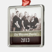 Personalisiertes Weihnachtsgeschenk FOTO Silbernes Ornament (Links)