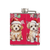 Personalisiertes Weihnachtsgeschenk für Hundefreun Flachmann (Rückseite)