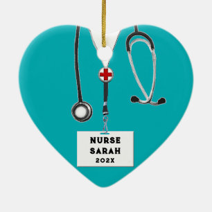 Personalisiertes Weihnachtsgeschenk für Krankensch Keramik Ornament