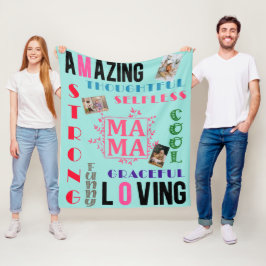 Personalisiertes Weihnachtsgeschenk für Mama - Fot Fleecedecke