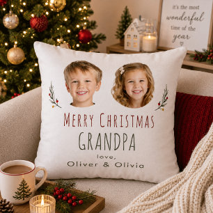 Personalisiertes Weihnachtsgeschenk für Oma 2-Foto Kissen