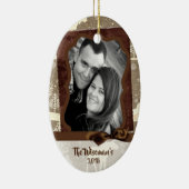 Personalisiertes Weihnachtsgeschenk Hirsch FOTO Or Keramik Ornament (Rechts)