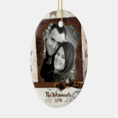 Personalisiertes Weihnachtsgeschenk Hirsch FOTO Or Keramik Ornament (Rechts)
