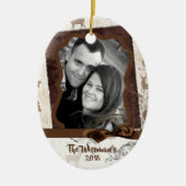 Personalisiertes Weihnachtsgeschenk Hirsch FOTO Or Keramik Ornament (Vorne)