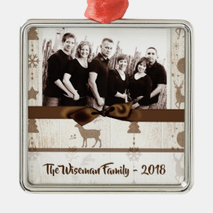 Personalisiertes Weihnachtsgeschenk Hirsch FOTO Or Ornament Aus Metall