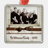 Personalisiertes Weihnachtsgeschenk Hirsch FOTO Or Ornament Aus Metall (Vorne)