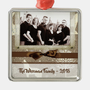 Personalisiertes Weihnachtsgeschenk Hirsch FOTO Or Ornament Aus Metall
