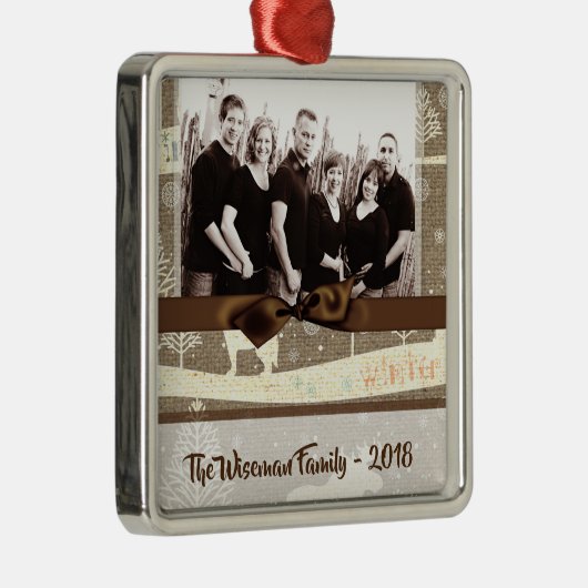 Personalisiertes Weihnachtsgeschenk Hirsch FOTO Or Ornament Aus Metall (Rechts)