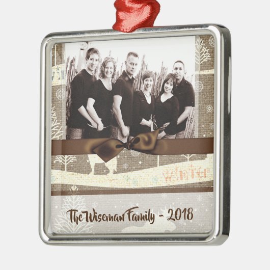 Personalisiertes Weihnachtsgeschenk Hirsch FOTO Or Ornament Aus Metall (Links)