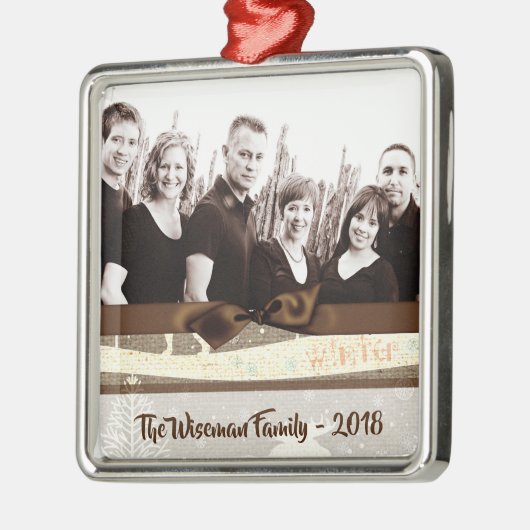 Personalisiertes Weihnachtsgeschenk Hirsch FOTO Or Ornament Aus Metall (Links)