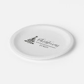 Personalisiertes Weihnachtsgeschenk, individuelles Pappteller (Schrägansicht)