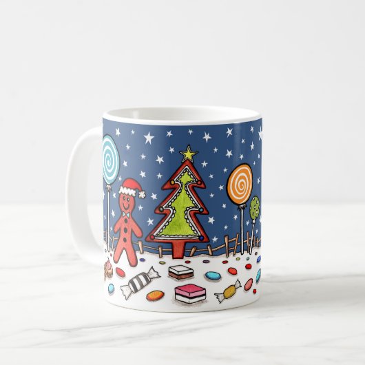 Personalisiertes Weihnachtsgeschenk Kaffeetasse (Vorderseite Links)
