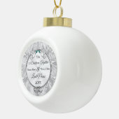 Personalisiertes Weihnachtsgeschenk Keramik Kugel-Ornament (Rechts)