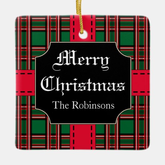 Personalisiertes Weihnachtsgeschenk Keramikornament (Vorderseite)