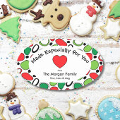 Personalisiertes Weihnachtsgeschenk-Label - Benutz Ovaler Aufkleber