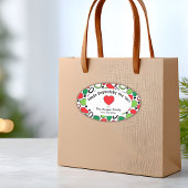 Personalisiertes Weihnachtsgeschenk-Label - Benutz Ovaler Aufkleber