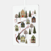 Personalisiertes Weihnachtsgeschenk Ornament Aus Metall (Vorderseite links)