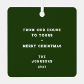 Personalisiertes Weihnachtsgeschenk Ornament Aus Metall (Rückseite)