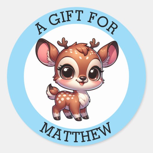 Personalisiertes Weihnachtsgeschenk Runder Aufkleber (Vorderseite)