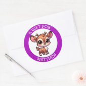 Personalisiertes Weihnachtsgeschenk Runder Aufkleber (Umschlag)