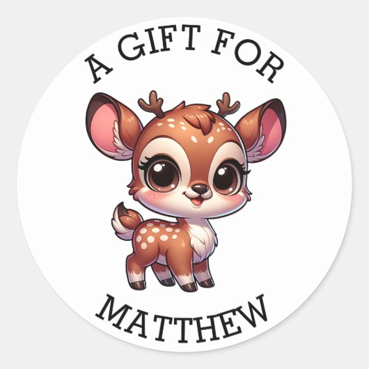 Personalisiertes Weihnachtsgeschenk Runder Aufkleber (Vorderseite)