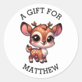 Personalisiertes Weihnachtsgeschenk Runder Aufkleber (Vorderseite)