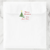 Personalisiertes Weihnachtsgeschenk Runder Aufkleber (Tasche)