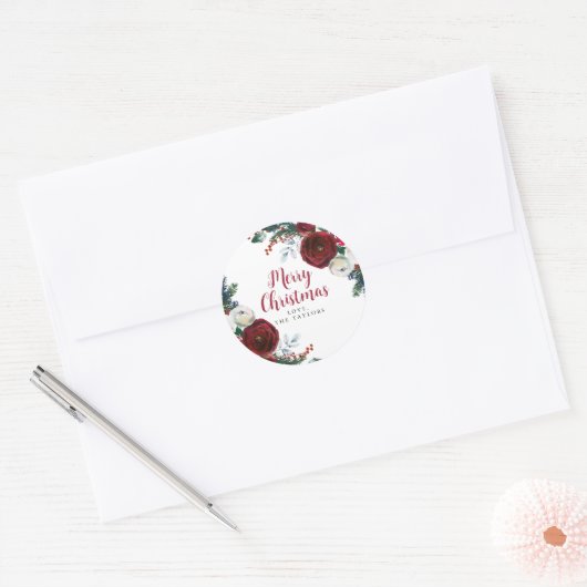 Personalisiertes Weihnachtsgeschenk Runder Aufkleber (Umschlag)