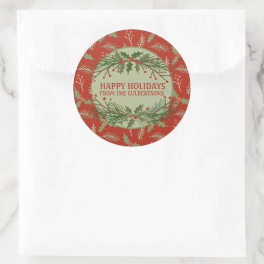 Personalisiertes Weihnachtsgeschenk Runder Aufkleber (Tasche)