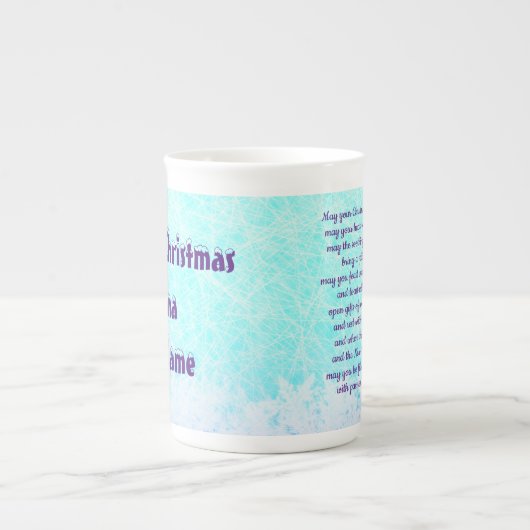 Personalisiertes Weihnachtsgeschenk von Nana Porzellantasse (Vorderseite)