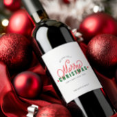 Personalisiertes Weihnachtsgeschenk Weinetikett