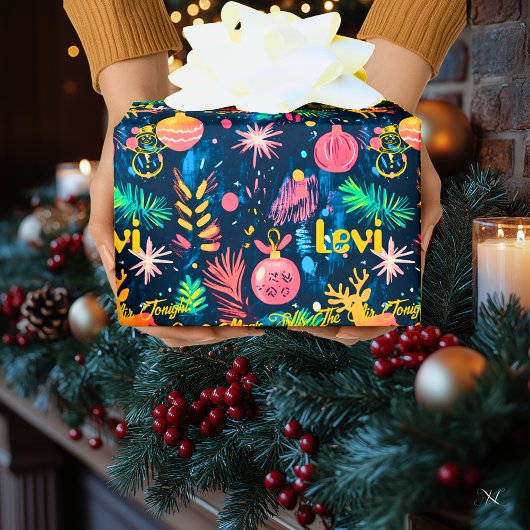 Personalisiertes Weihnachtsgeschenkpapier Geschenkpapier