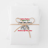 Personalisiertes Weihnachtsgeschenkpapier Geschenkpapier Set (Beispiel)
