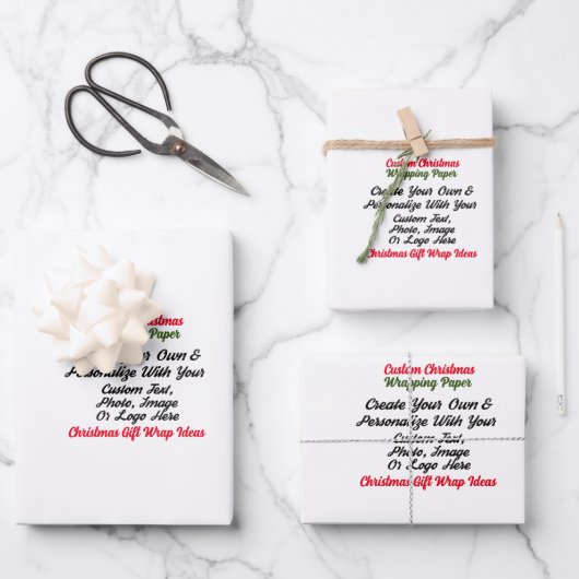 Personalisiertes Weihnachtsgeschenkpapier Geschenkpapier Set (Vorderseite)
