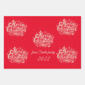 Personalisiertes Weihnachtsgeschenkpapier Geschenkpapier Set (Vorderseite)