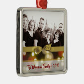 Personalisiertes Weihnachtsgold Bokeh FOTO Ornamen Ornament Aus Metall (Rechts)