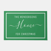 Personalisiertes Weihnachtsgrün Fußmatte (Vorderseite)