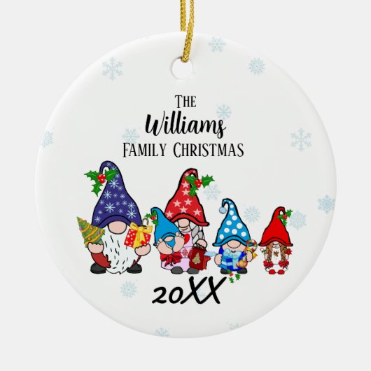 Personalisiertes Weihnachtsjunge Keramik Ornament (Vorne)