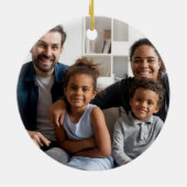 Personalisiertes Weihnachtsjunge Keramik Ornament (Hinten)