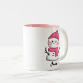 Personalisiertes Weihnachtskaffee-Geschenk Zweifarbige Tasse (VorderseiteRechts)