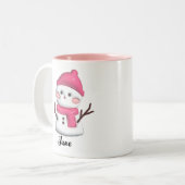 Personalisiertes Weihnachtskaffee-Geschenk Zweifarbige Tasse (Vorderseite Links)