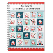 personalisiertes Weihnachtskalender-Notebook Notizblock (Vorderseite)