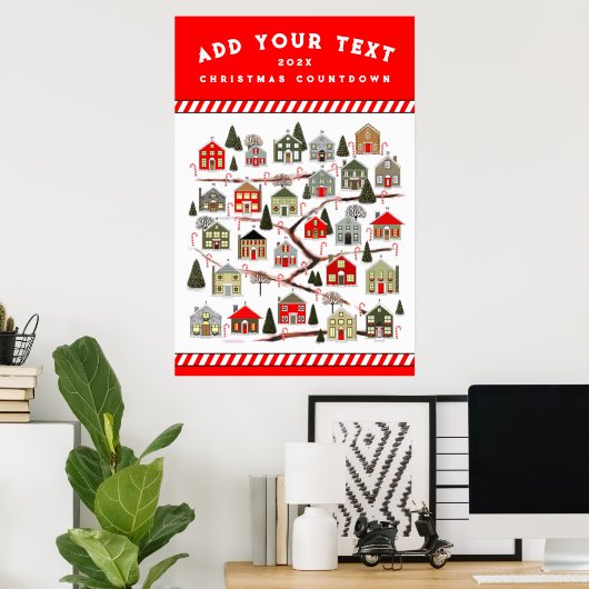 Personalisiertes Weihnachtskalender-Poster Poster (Heimbüro)