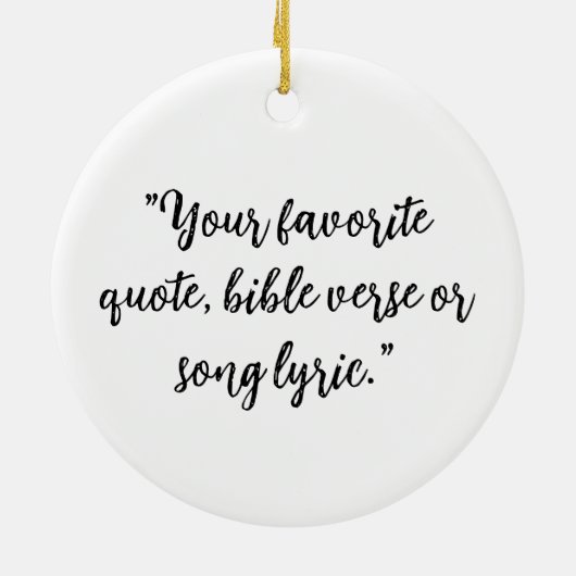 Personalisiertes Weihnachtskalligraphieangebot Keramik Ornament (Hinten)