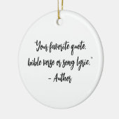 Personalisiertes Weihnachtskalligraphieangebot Keramik Ornament (Links)