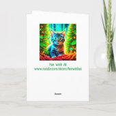 Personalisiertes Weihnachtskätzchen und glückliche Karte (Rückseite)