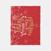 Personalisiertes Weihnachtskind Es ist kalt drauße Fleecedecke (Vorderseite)