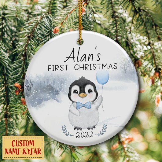 Personalisiertes Weihnachtskind Keramik Ornament