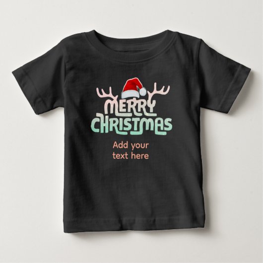 Personalisiertes Weihnachtskinderhemd Tee Shirt (Vorderseite)
